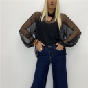 maglia due pezzi trasparente tulle